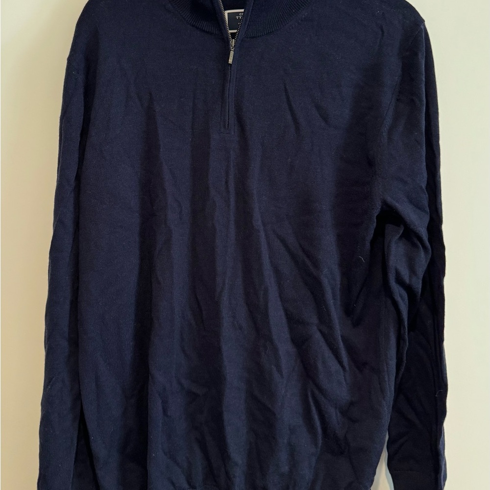 Charles Tyrwhitt Dark Blue Zip-Up Sweater